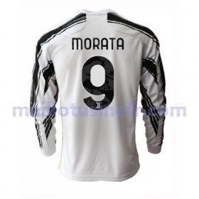 Maillot de Foot Juventus Alvaro Morata 9 Domicile 2020-21 Manches Longues